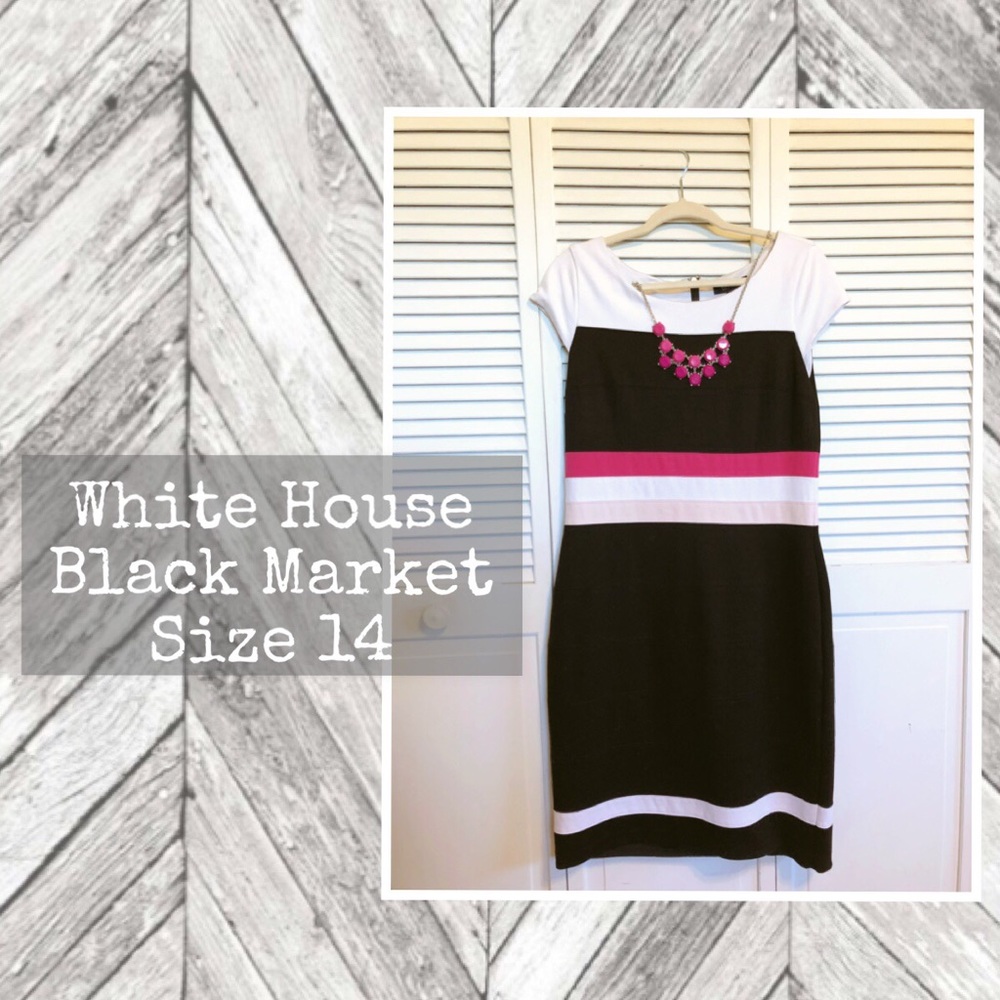 White House Black Market color block dress